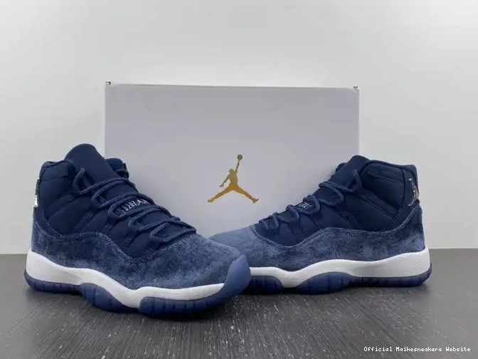 Official Maikesneakers Midnight Velvet WMNS Air Jordan 11 Navy AR0715-441 0602